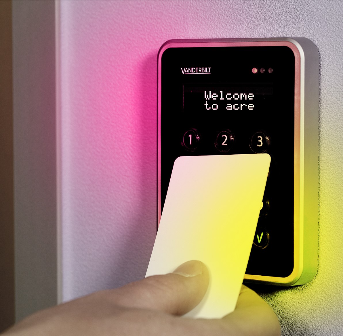 Access control card reader with keypad